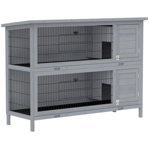 Pawhut rabbit hutch guinea - rabbit,