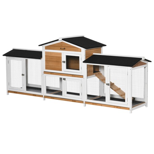 Pawhut rabbit hutch guinea - pawhut,