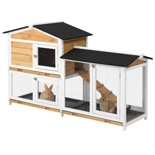 Rabbit hutch guinea - rabbit, pig