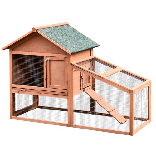 Pawhut rabbit hutch tier - rabbit, 2