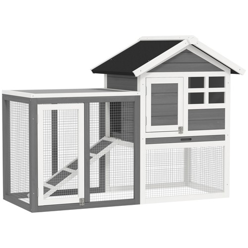 Pawhut rabbit hutch bunny - pawhut, hutch,