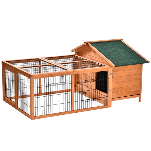 Pawhut rabbit hutch - rabbit, hutch,