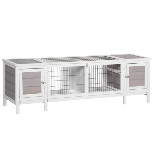 Pawhut rabbit hutch guinea - pawhut, hutch,