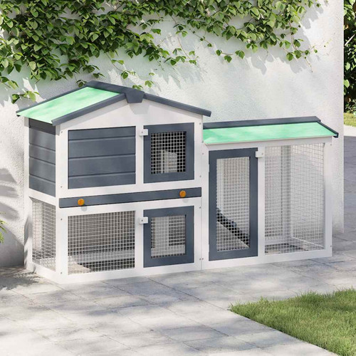 Rabbit hutch white grey - white,