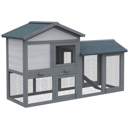 Pawhut rabbit hutch guinea - pawhut,