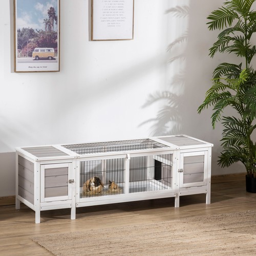 Wooden rabbit hutch - rabbit, hutch,