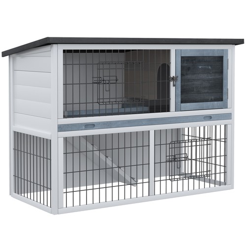Pawhut rabbit hutch - pawhut, hutch,