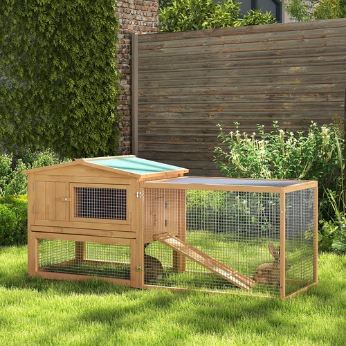 Rabbit hutch wooden - rabbit,