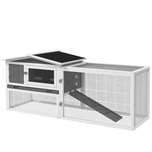 Pawhut rabbit hutch bunny - pawhut,