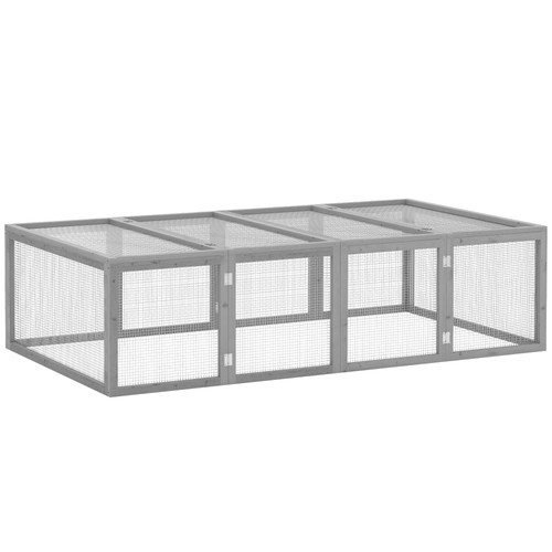 Pawhut rabbit hutch cage - pawhut,
