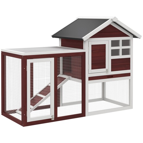Pawhut rabbit hutch bunny - pawhut,