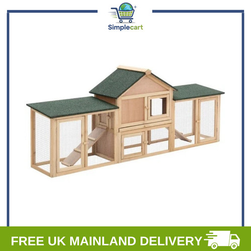 Large rabbit hutch wooden - large,