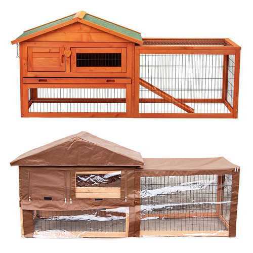 Rabbit hutch with - with, and