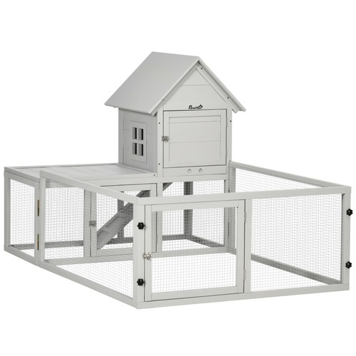 Pawhut rabbit hutch - rabbit, hutch,